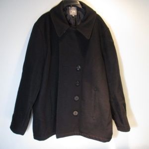 Spiewak & Sons Black Wool Peacoat U.S. Navy XXL